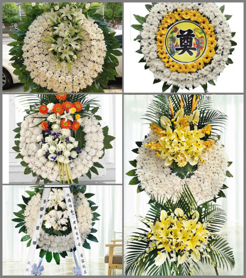 四川成都都江堰市天马镇童山村花圈速递